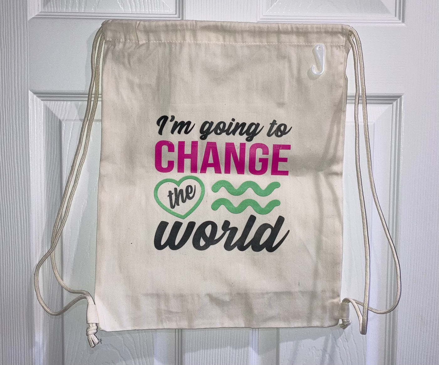 "Change the World" Drawstring Bag